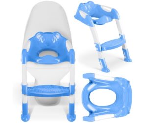 Sinine laste prill-laud trepiga paigaldatuna WC-potile.