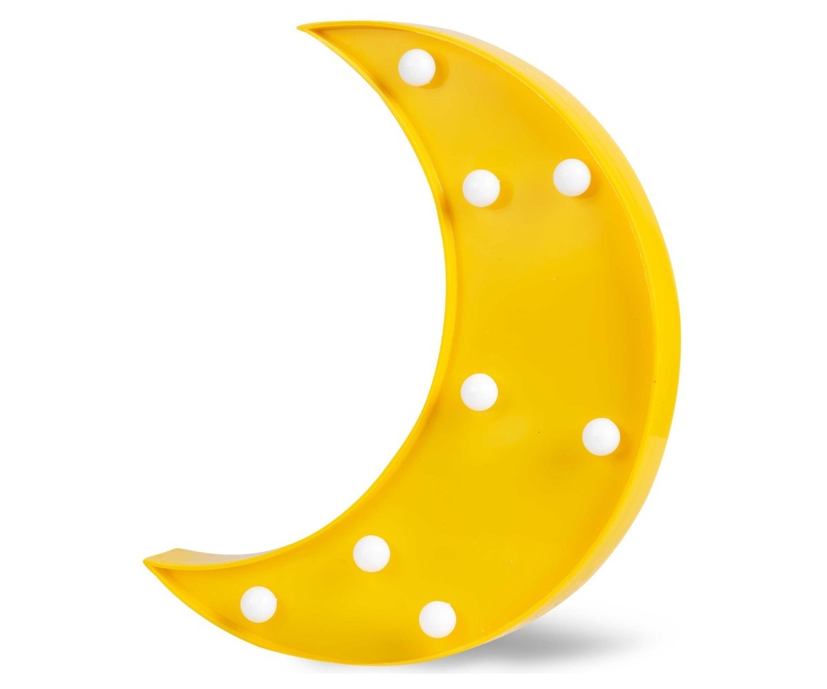 Öölamp Kuu Nukido 740920, suur kollane kuu kujuline öölamp mugava valgusega