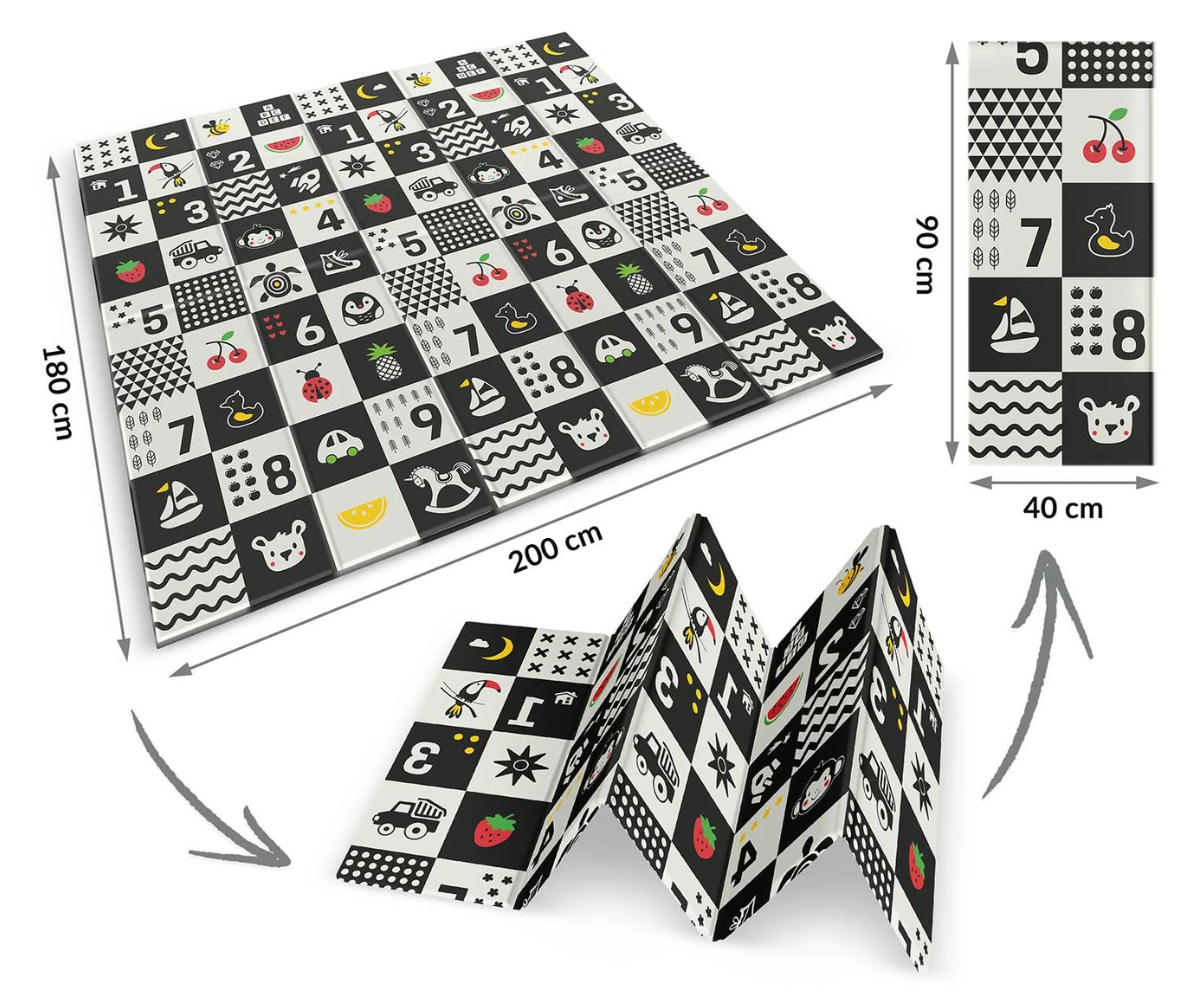 Vahtmatt numbritega – lapsele turvaline mängu- ja roomamispind.