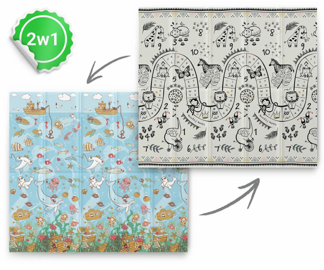 Ookeaniteemalise mustriga vahtmatt, värvilised mereelukad ja numbrid