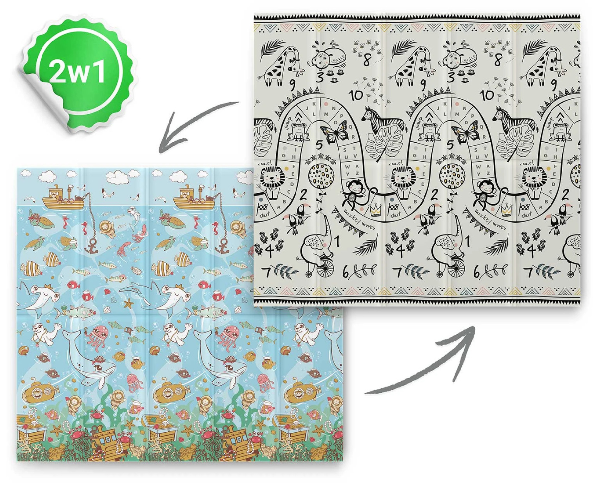 Ookeaniteemalise mustriga vahtmatt, värvilised mereelukad ja numbrid