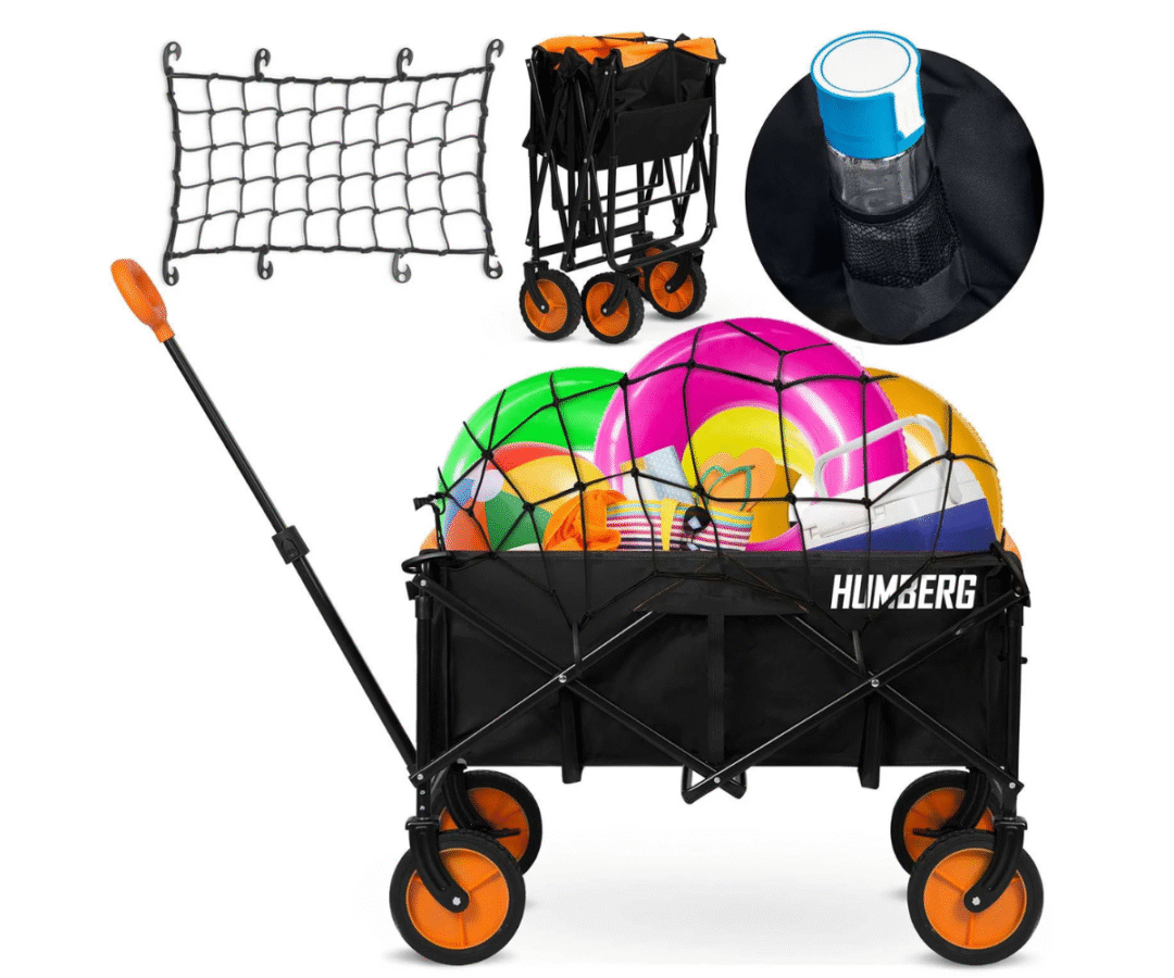 Kokkupandav Humberg HM-513 transpordikäru koos turvavõrguga välitingimustes