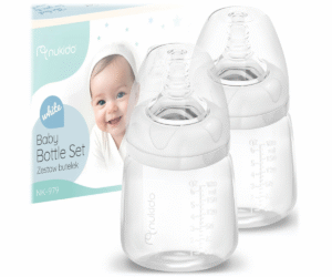 Nukido PP piimapudelite komplekt – kaks 180 ml BPA-vaba lutipudelit