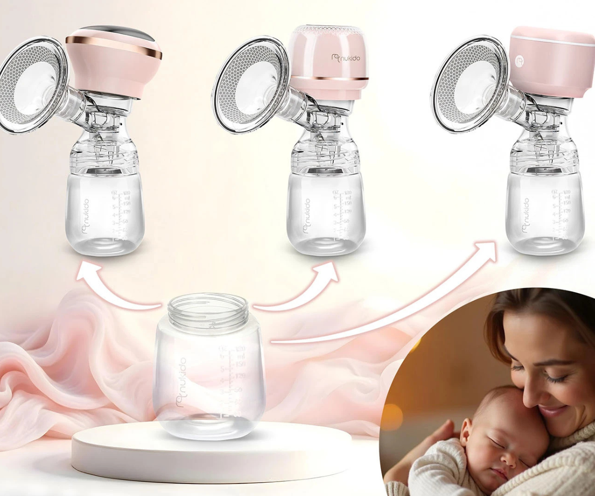 Nukido piimapudel sobib rinnapumbaga kasutamiseks ja piima säilitamiseks