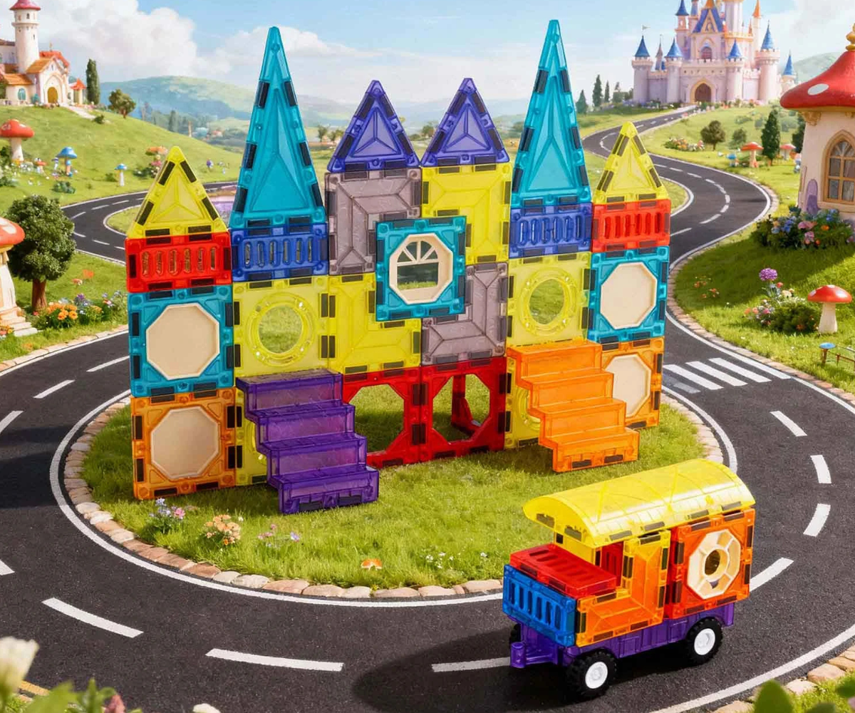 DIGE veoauto koos ehitatud magnetkonstruktsiooniga peal.