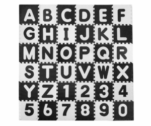 Ricokids numbritega vahtpuslematt, laotatult põrandal, 30×30 cm pusletükid.