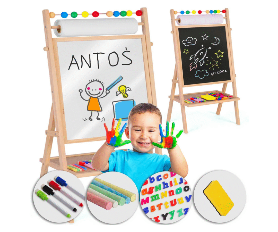 Ricokids pöörleva tahvli mõõtmete ja konstruktsiooni detailne ülevaade.