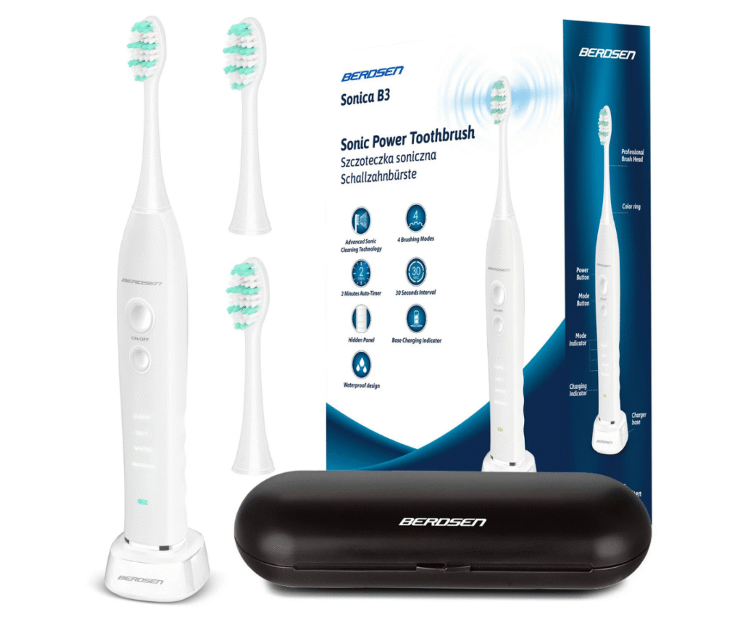 Sonica B3 valge sonic hambahari koos laadimisalusega