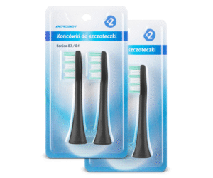 Sonic-hambaharja otsikud Berdsen Sonica B3 ja B4 mudelitele, 4 tk – must