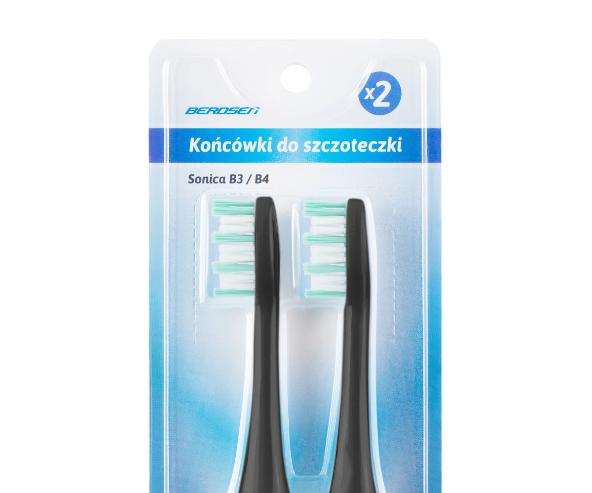 Berdsen Sonica B3 / B4 hambaharja otsikute komplekt – 4 vahetatavat musta pead