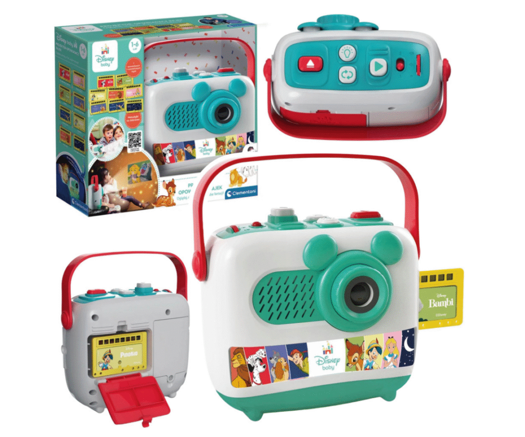 Clementoni Disney unejuturaamatu projektor koos käepidemega ja öölambi funktsiooniga.