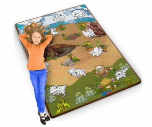 Ricokids dinosauruste teemaline värvimismatt, millele laps joonistab kaasasolevate markeritega.