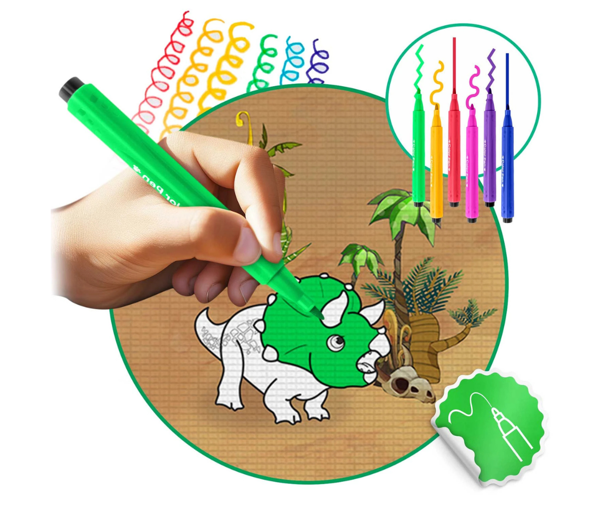 Pehme EVA-vahust joonistamismatt koos tasuta markeritega, mis sobib loovtegevusteks.