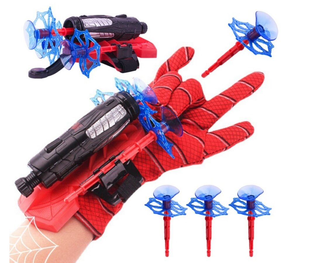 Võrguheitja kinnas 3 noolega – superkangelase mänguasi koos nooledega