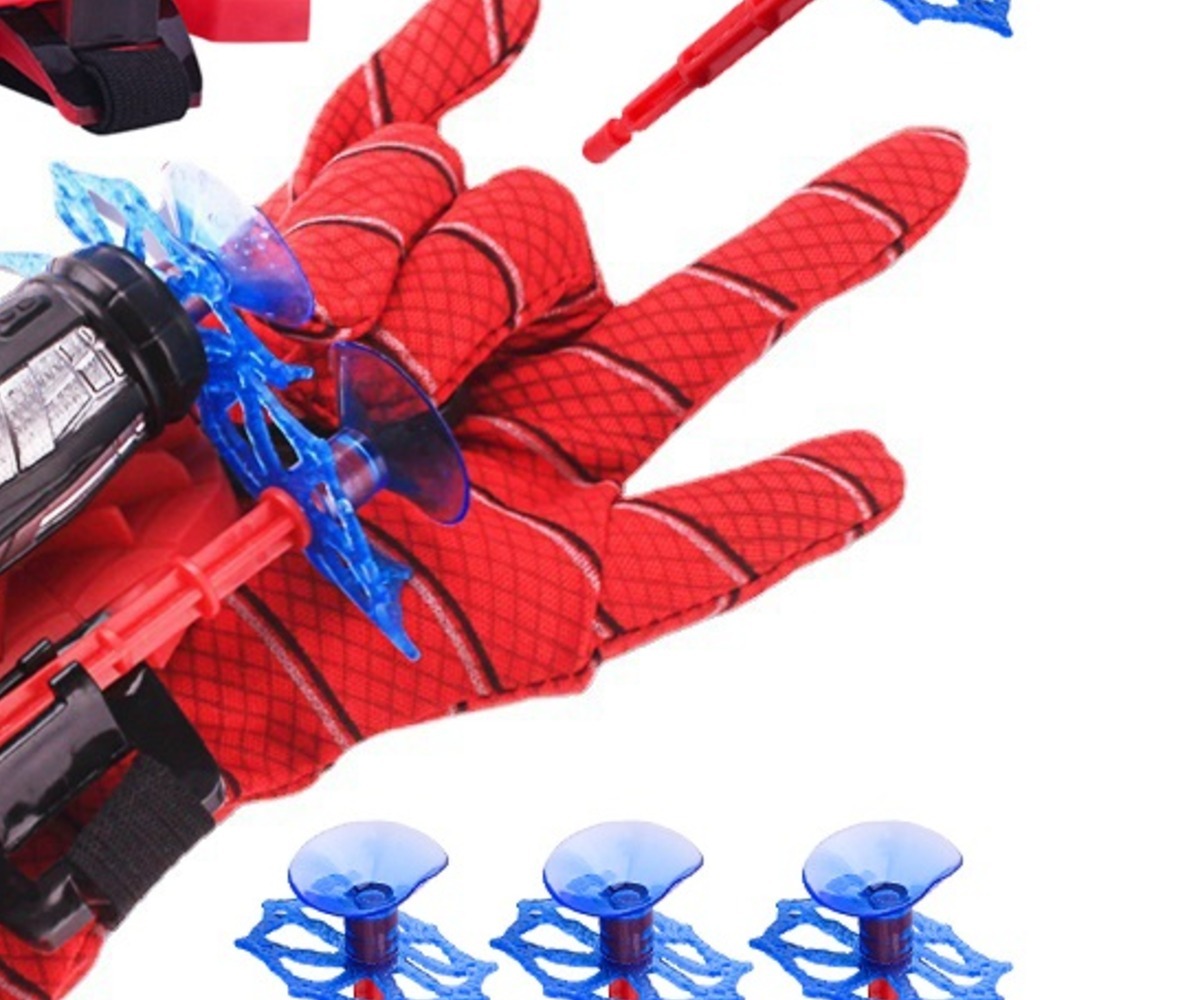 Sissepääs võrguheitja kinnas 3 noolega – superkangelase mänguasi käsitööliselt