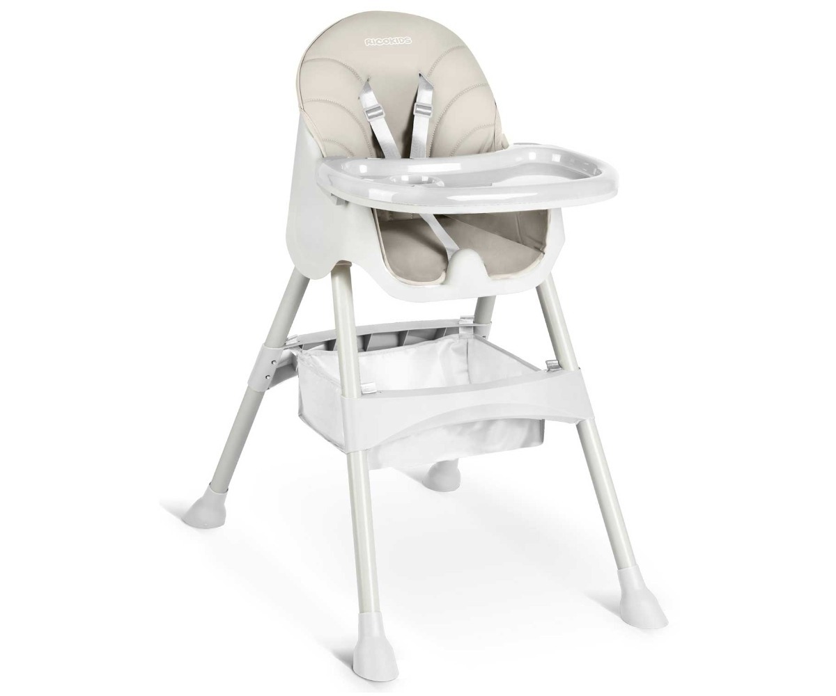 Esikülg söögitoolist lauakesega Milo – hall, mugav ja turvaline iste.