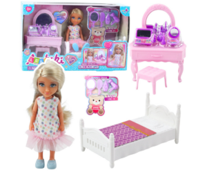 Anlily nuku voodi koos voodipesuga – hoolitsev ja loov rollimäng