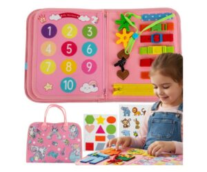 Arendav sensoorne tegelusmapp – roosa ükssarvik (3+)