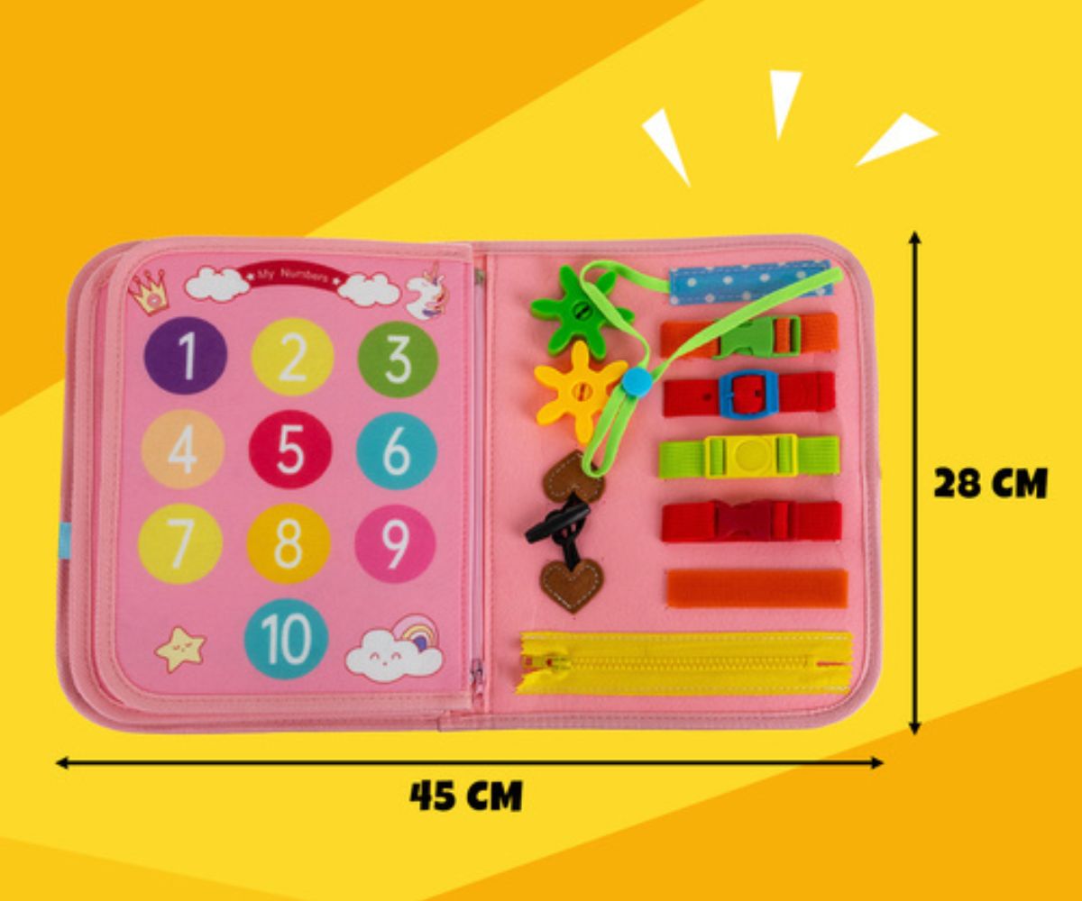 Arendav sensoorne tegelusmapp – roosa ükssarvik (3+)