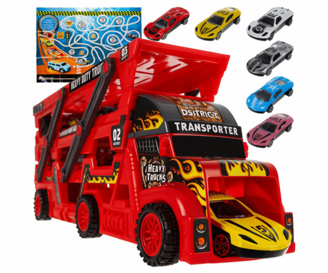 Autotreiler TIR-veok pakendis, sobiv kingituseks lastele.