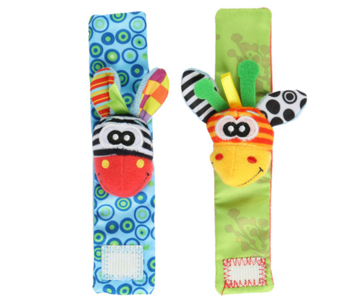 Beebi sensoorseid sokke kõrinatega jalgade liigutuste stimuleerimiseks.