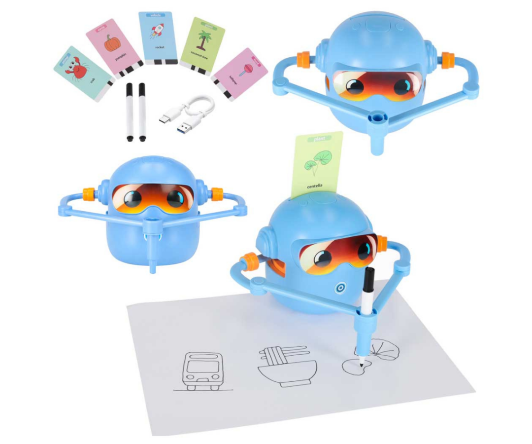 Pakend koos tootepildiga – intelligentne joonistusrobot lastele.