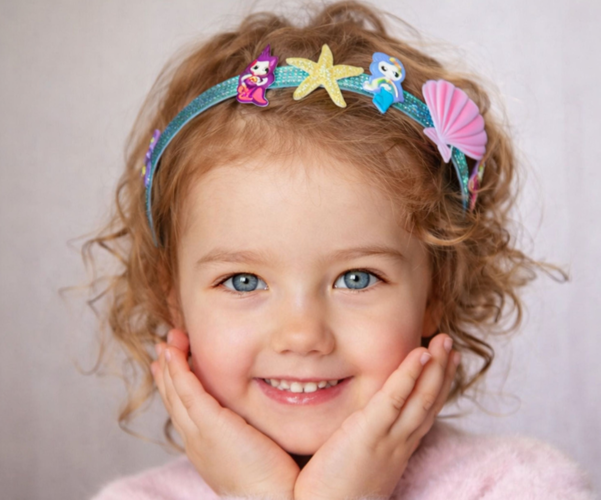 Merineitsi teemaline DIY juuksevõrude komplekt ilma liimi ja käärita