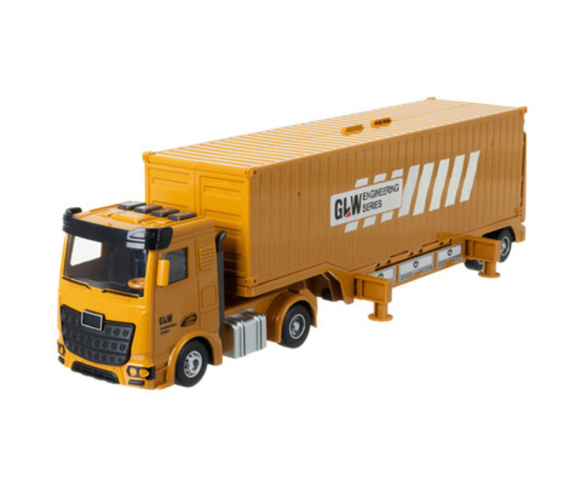 Laste mängu ehitusplats kraana ja veokiga