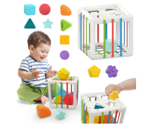 Värviline elastne sensoorne kuubik ohutuks ja lõbusaks mänguks