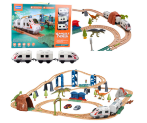 Rongimängu komplekt dinosauruspargiga, pöörangute ja silmustega