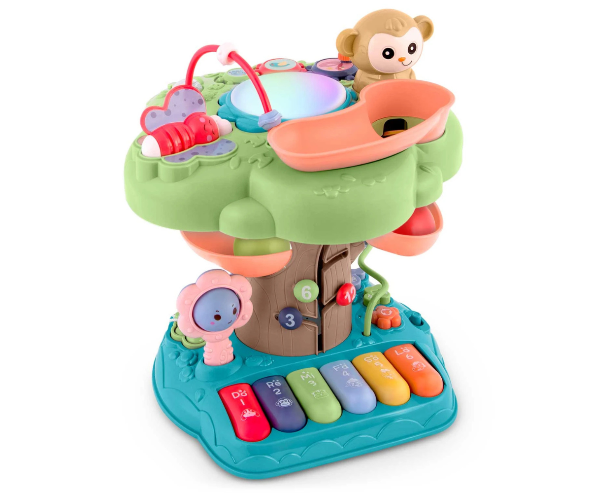 Puukujuline hariv mänguasi klaveri ja helidega