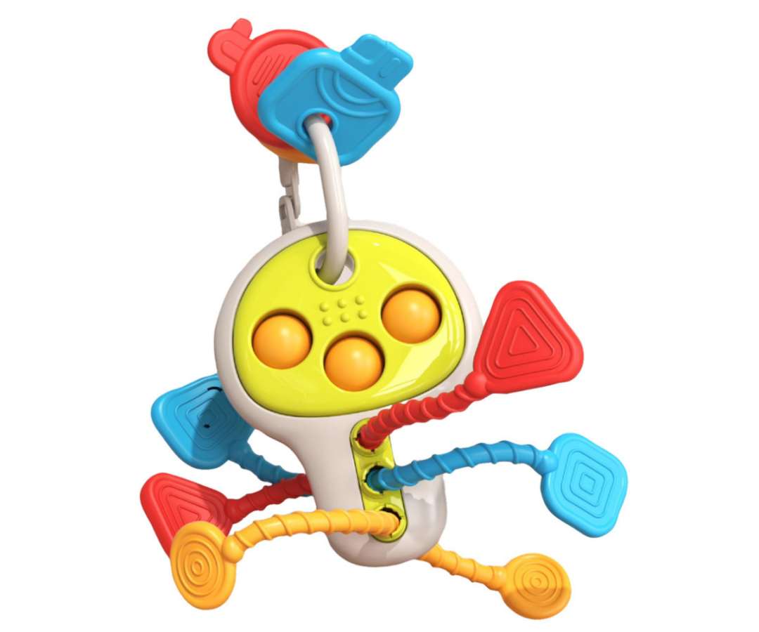 Hariv sensoorne mänguasi võtmete kujul käe-silma koordinatsiooni arendamiseks