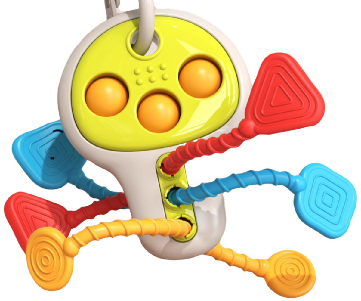 Sensoorsed võtmed kõriseva ja liikuva osaga väikelastele