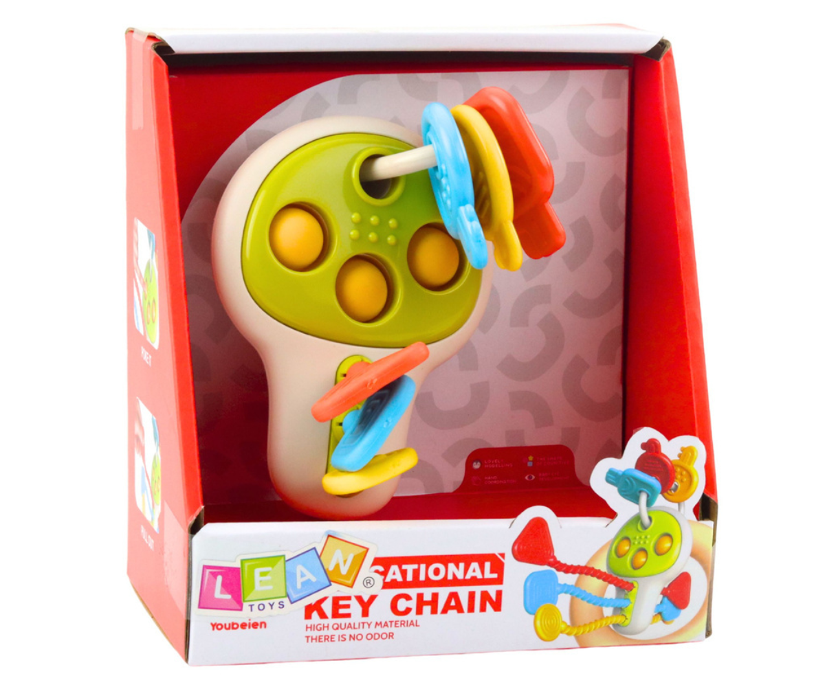 Värvilised sensoorsed harivad võtmed liikuvate detailidega beebidele