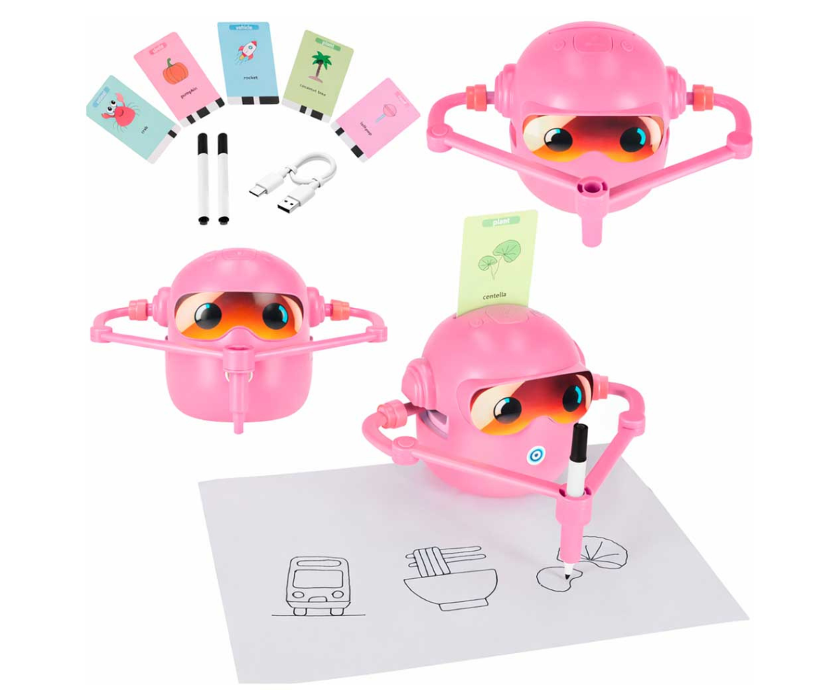 Robot kasutuses laual – loominguline ja rahulik õppimise hetk.