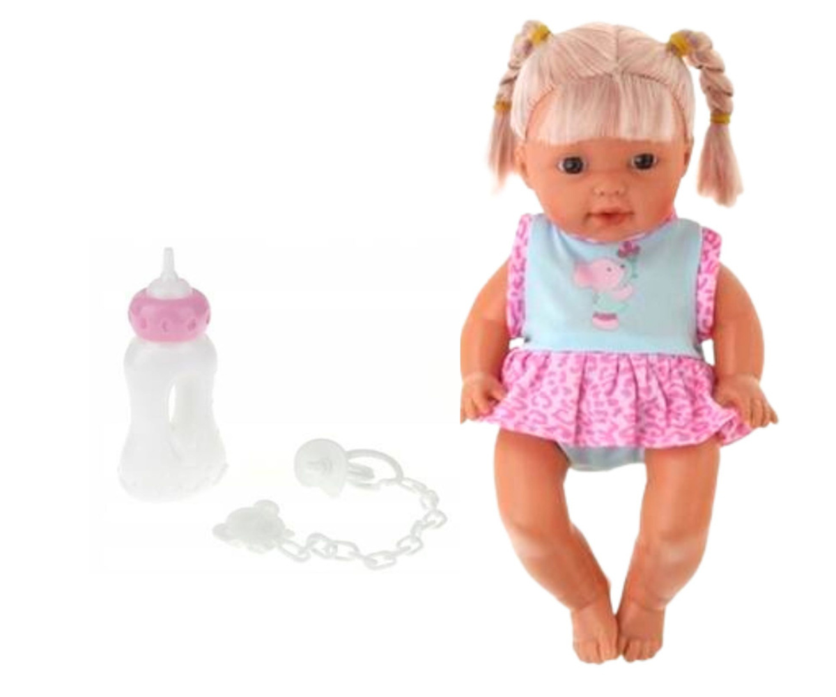 LEAN Toys interaktiivne nukk blondide patsidega ja kandekotiga