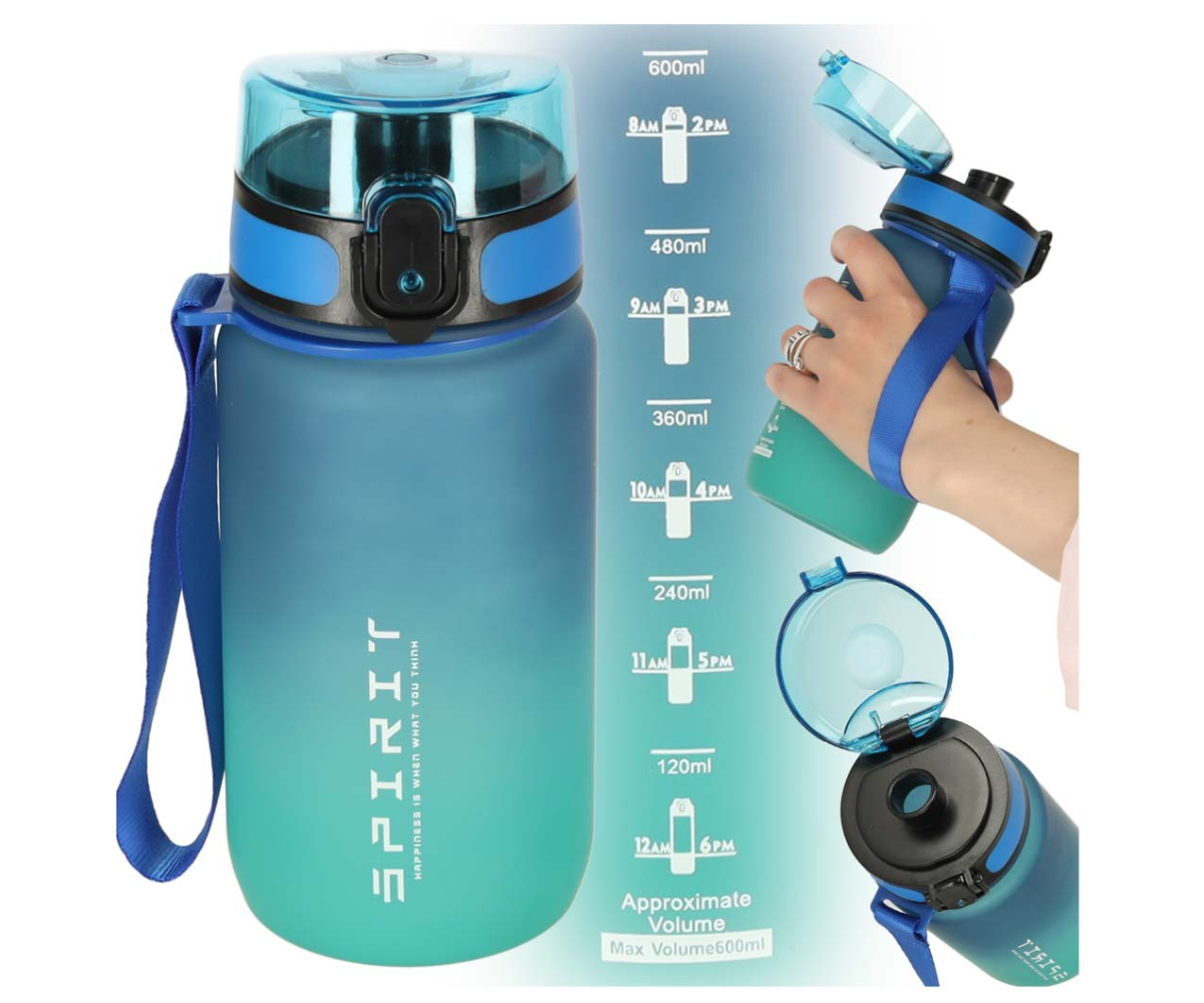 600 ml veepudel sportlikuks ja aktiivseks eluviisiks