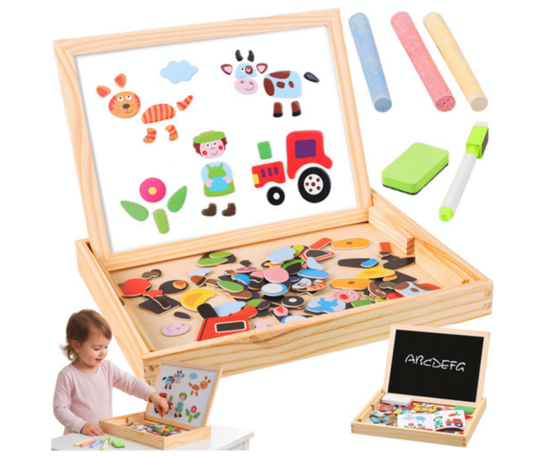 Kruzzel hariv õppetahvel komplektina värvilises kinkepakendis.