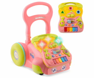 Ricokids roosa käimistugi muusika ja valgusega, sobib beebile alates 6. elukuust