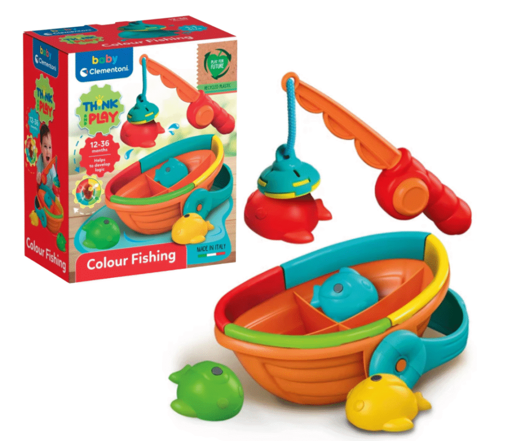 Magnetiline kalapüügimäng lastele koos paadi ja värviliste kaladega