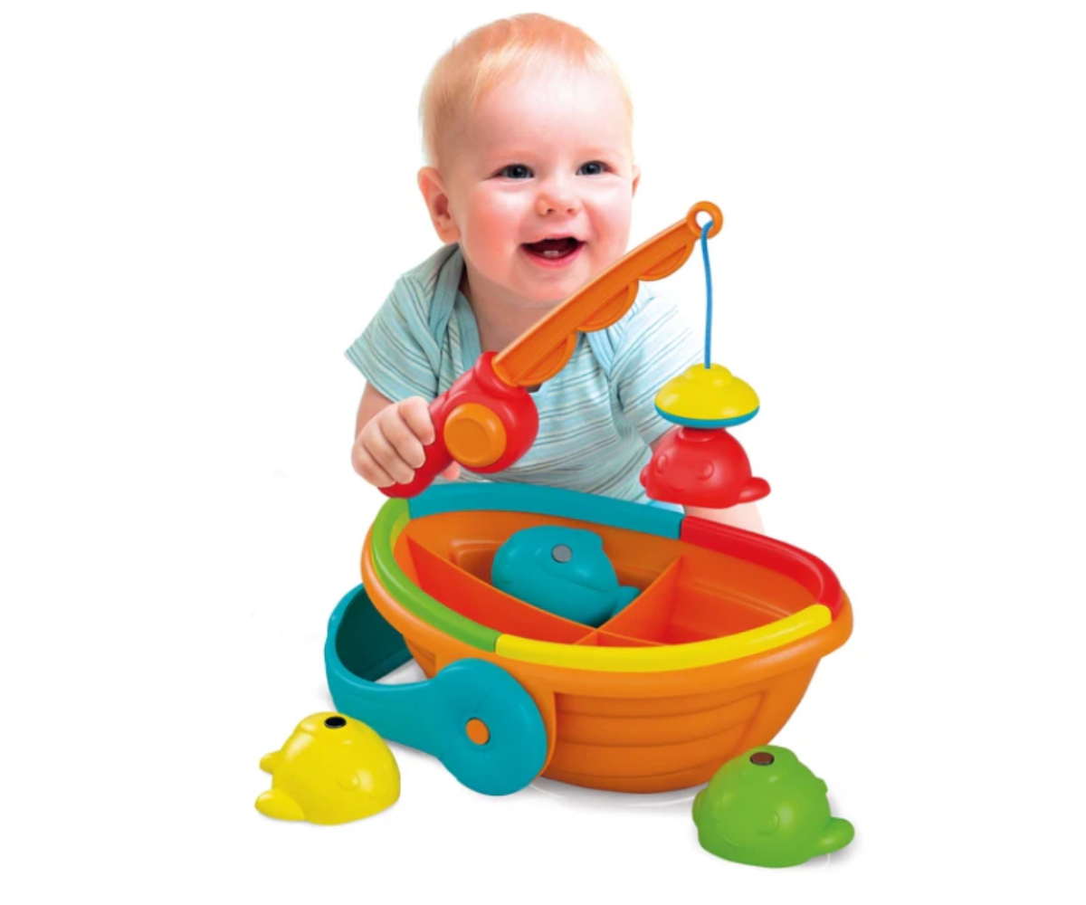 Arendav kalapüügimäng väikelastele pehmetes pastelsetes toonides