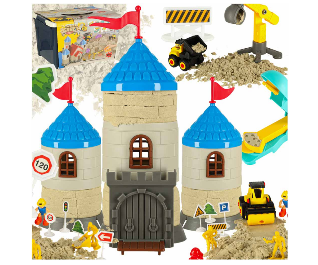 Ehitusmäng lastele kineetilise liiva abil