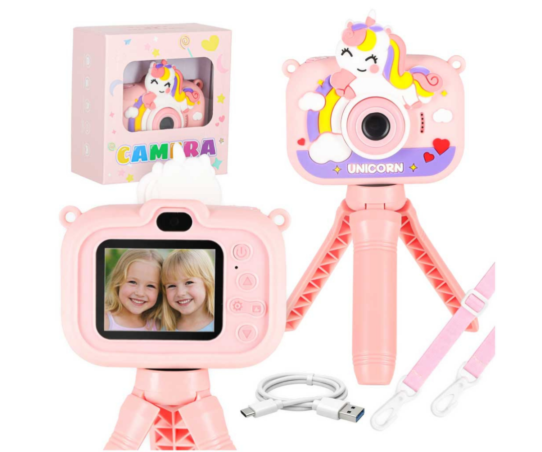 Laste digikaamera alusega Unicorn - roosa