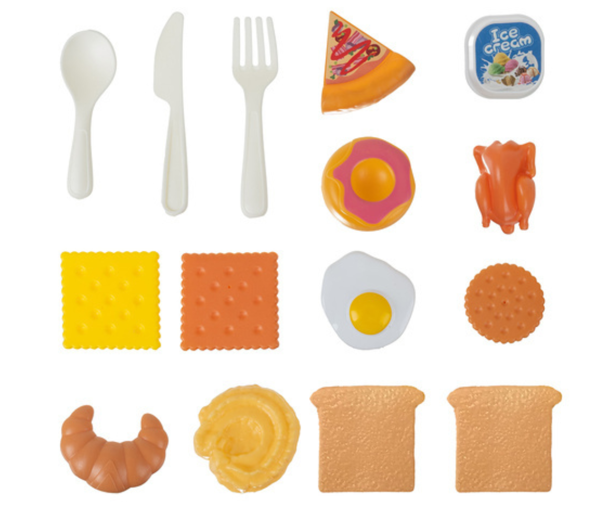 Mänguköök tarvikutega – röster, mikser ja mikrolaineahi lastele.