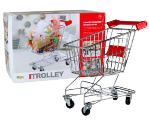 Metallist laste ostukäru realistliku disainiga alates 3-aastastele