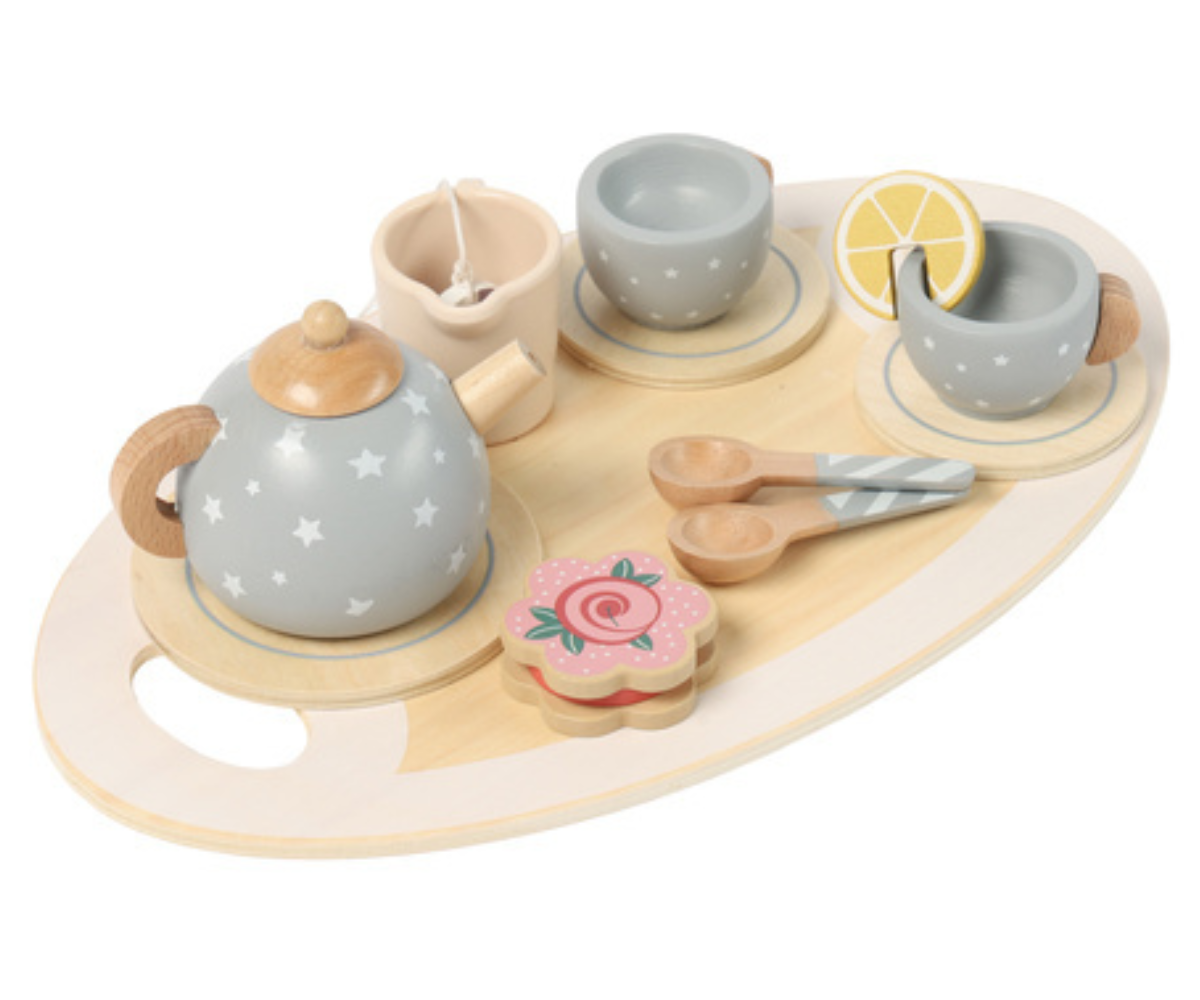 Laste teejoomise mängukomplekt detailvaates.