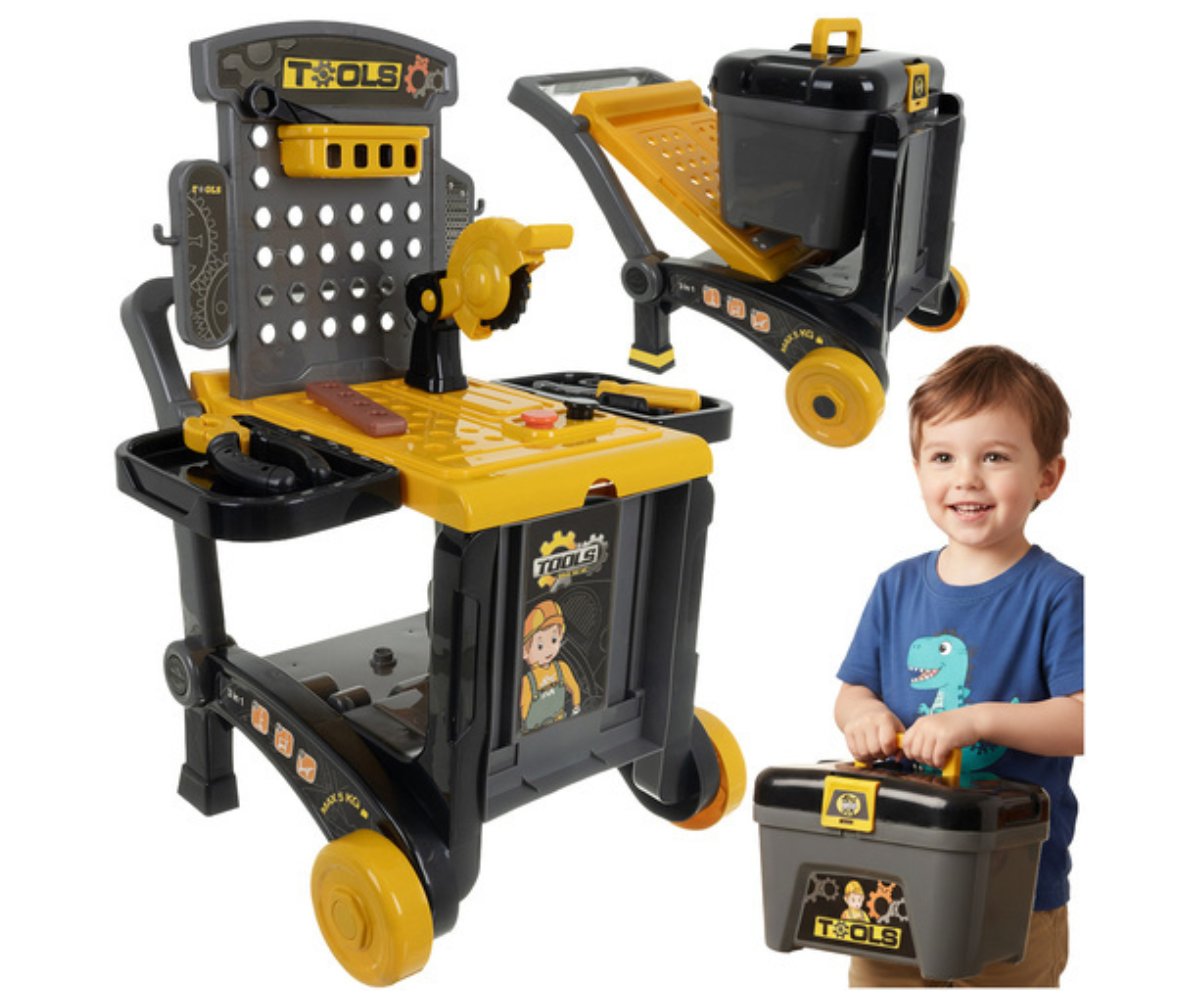 Laste töökoda Iso Trade 3-ühes komplekt töökoja kujul.