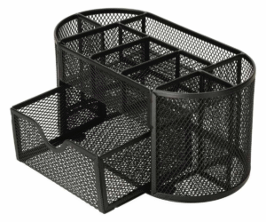 Metallist lauakorraldaja 9 sektsiooniga musta värvi kontorilaual