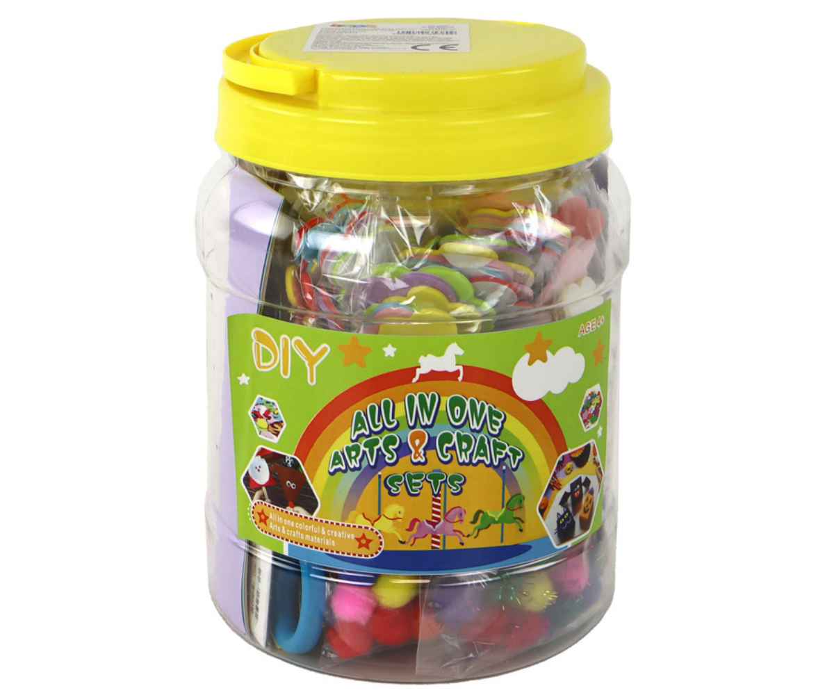 Loov meisterdamiskomplekt purgis värviliste käsitöötarvikutega lastele