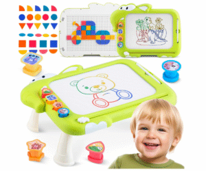 Magnetiline puslelaud 3-ühes Ricokids RK-823 roheline – joonistustahvel ja tangram